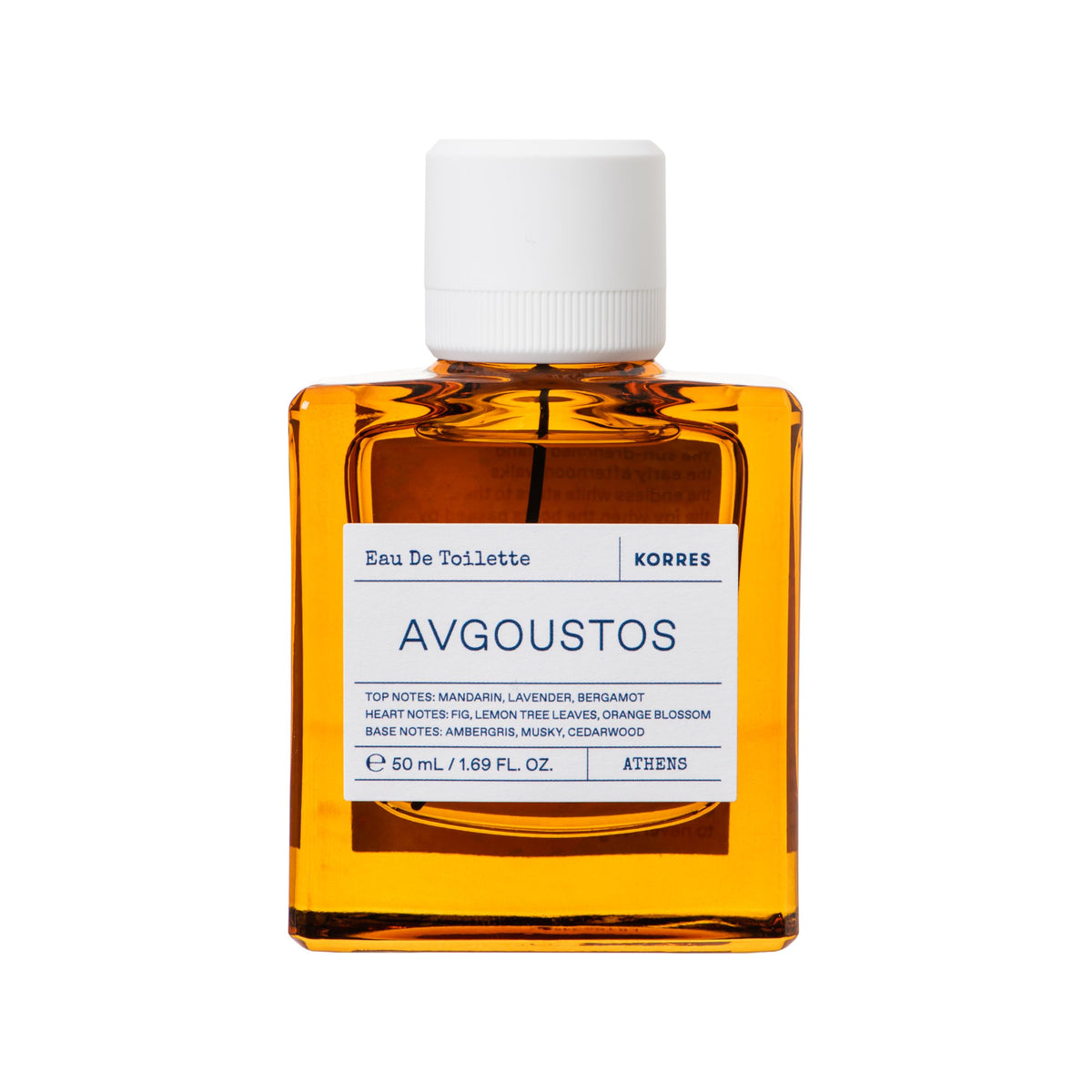 KORRES Avgoustos bottle front view for everyday elegance and ease of use