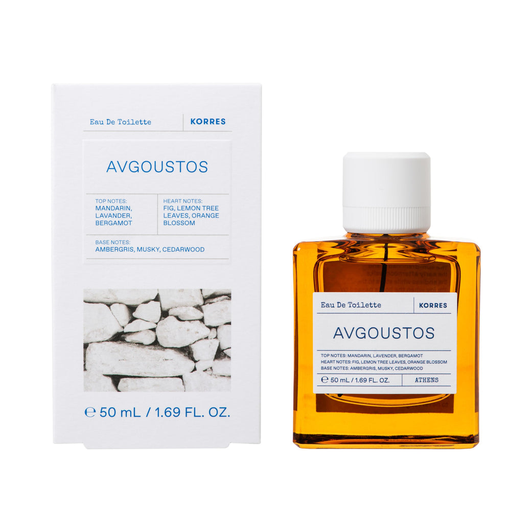 KORRES Avgoustos fig-citrus heart notes enrich the fragrance profile