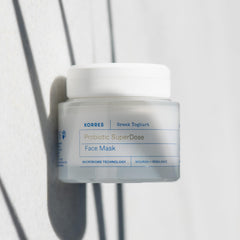 KORRES face mask close-up reveals velvety, plump texture for a refreshed look.