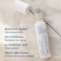 KORRES Real Greek Yogurt with 3x Hyaluronic Acid hydration around the eyes