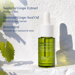 Santorini Grape ingredients highlight nutrients and barrier-supporting properties.
