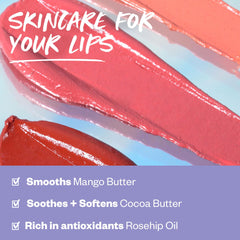 Kosas active butter and oil blend close-up for rich lip care.
