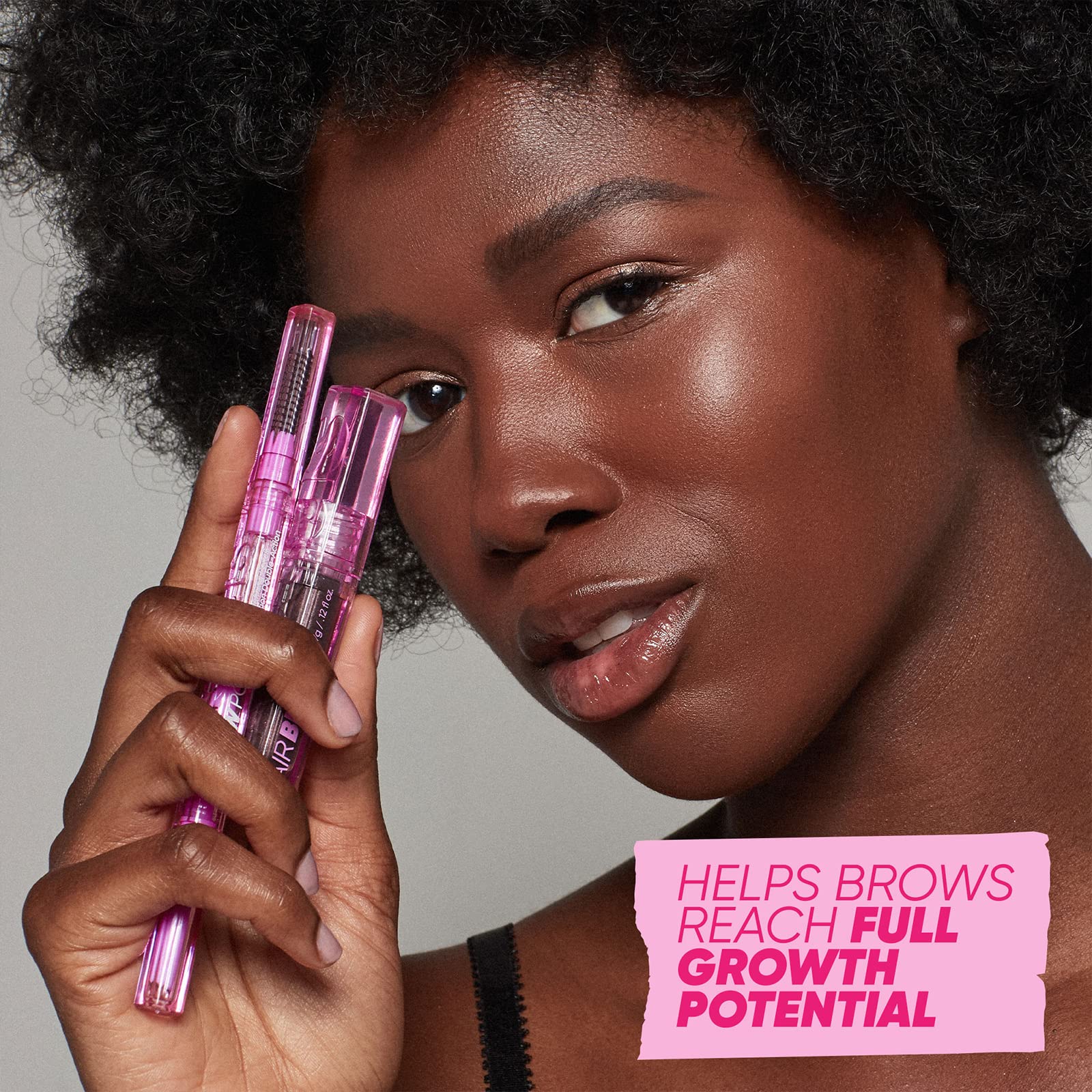 Kosas Air Brow bottle notes 5 percent castor oil for brow nourishment.