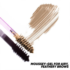Kosas Air Brow Tinted Gel wand close-up highlighting triangular spoolie for lift