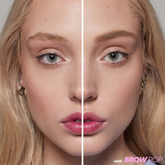 Kosas Brow Pop built-in spoolie blends for seamless brow finish.