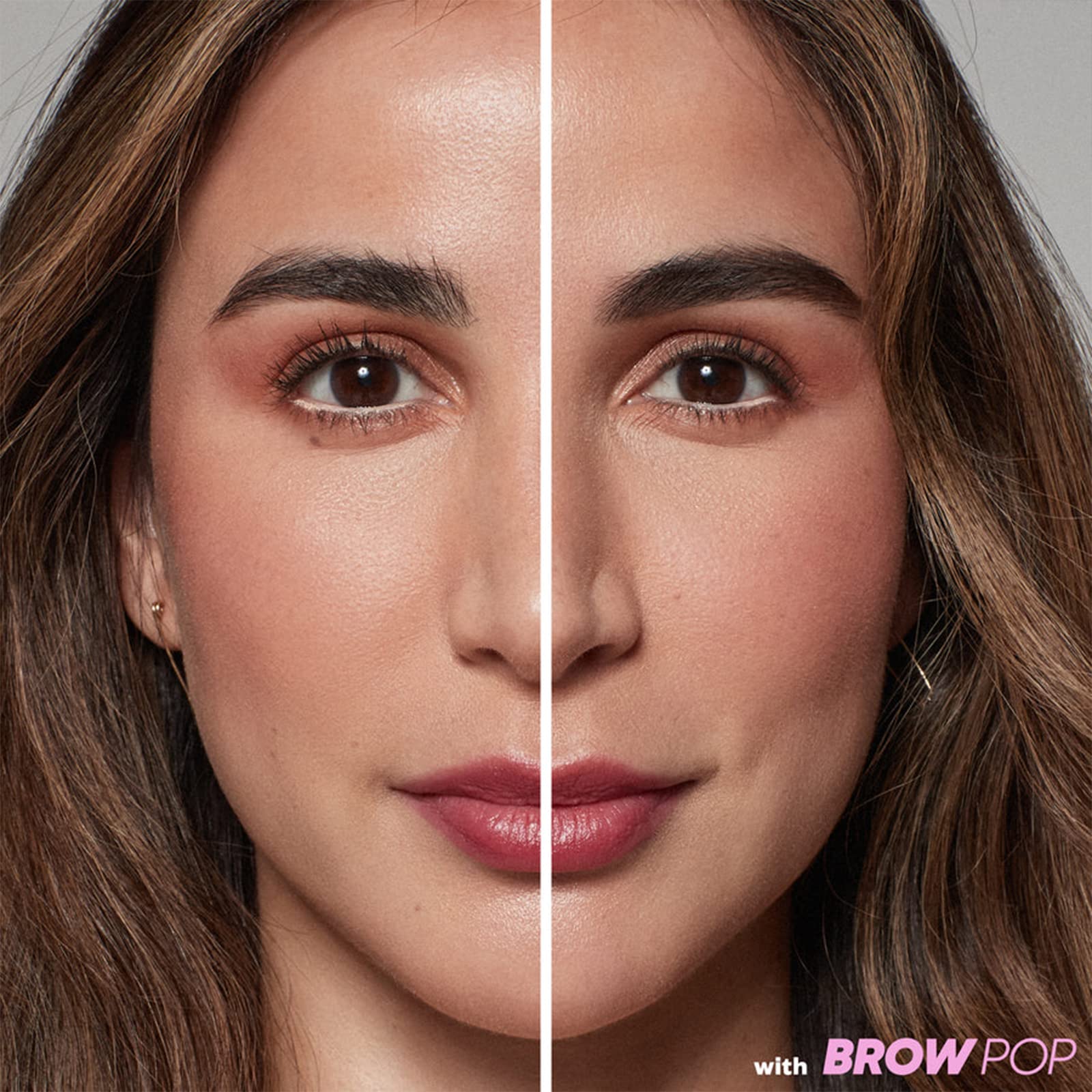 Kosas Brow Pop built in spoolie blends color for seamless brows