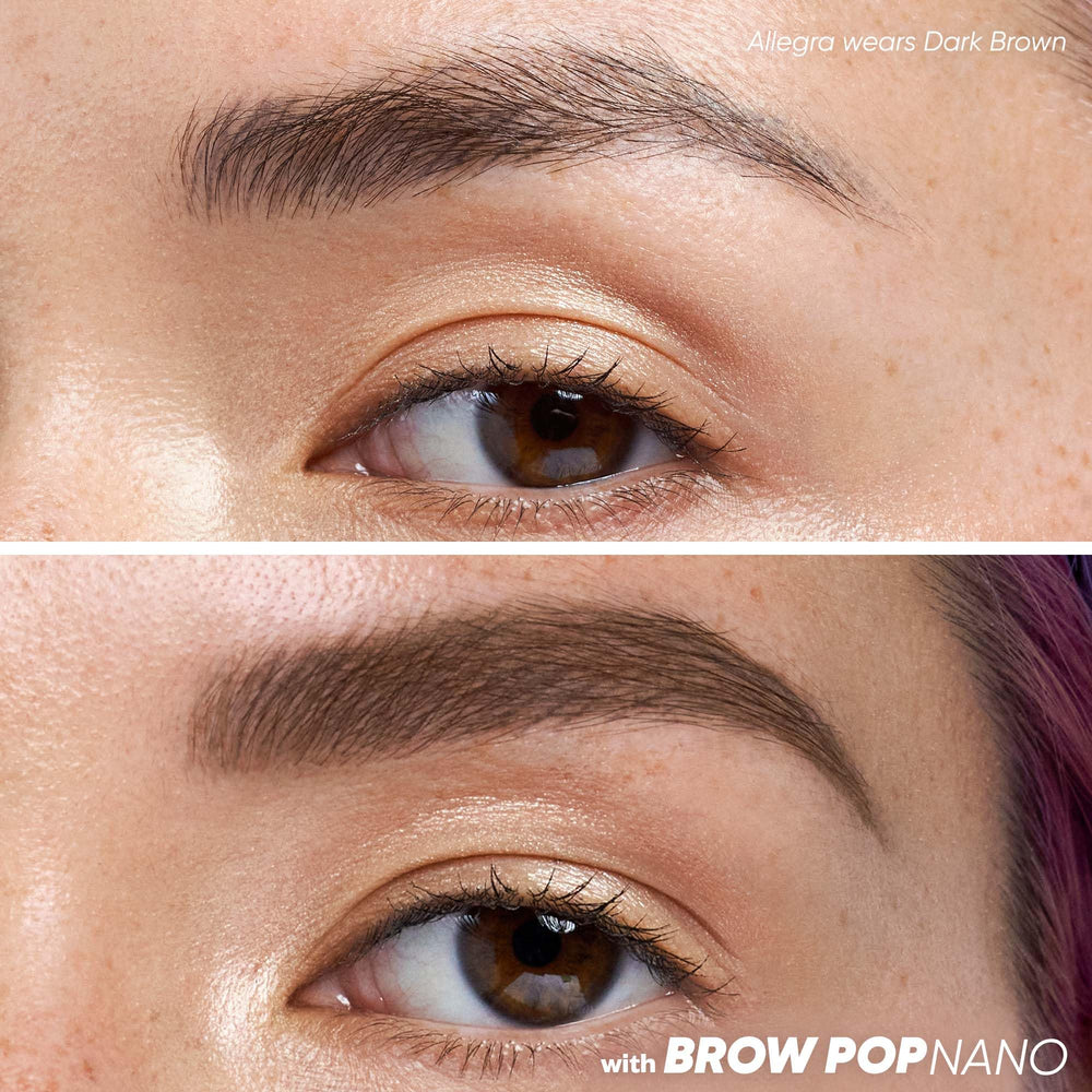 Kosas Brow Pop Nano 1mm tip in use for precise brow detailing