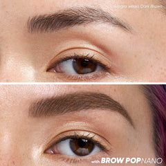Kosas Brow Pop Nano 1mm tip in use for precise brow detailing