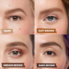 Kosas Brow Pop Nano with the included spoolie ready for brow brushing and prep.