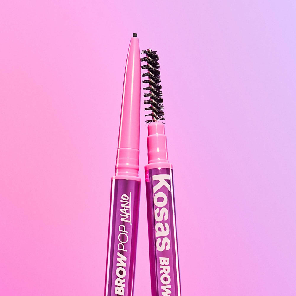 Kosas Brow Pop Nano shade swatch brown-black for versatile tones