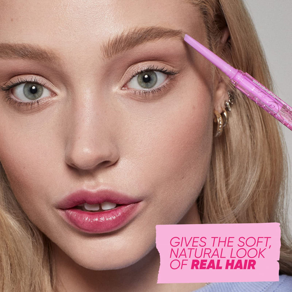 Kosas Brow Pop thick-side filling for quick, natural sparse-area coverage.