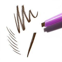Kosas Brow Pop thin side shapes with hair-like strokes.