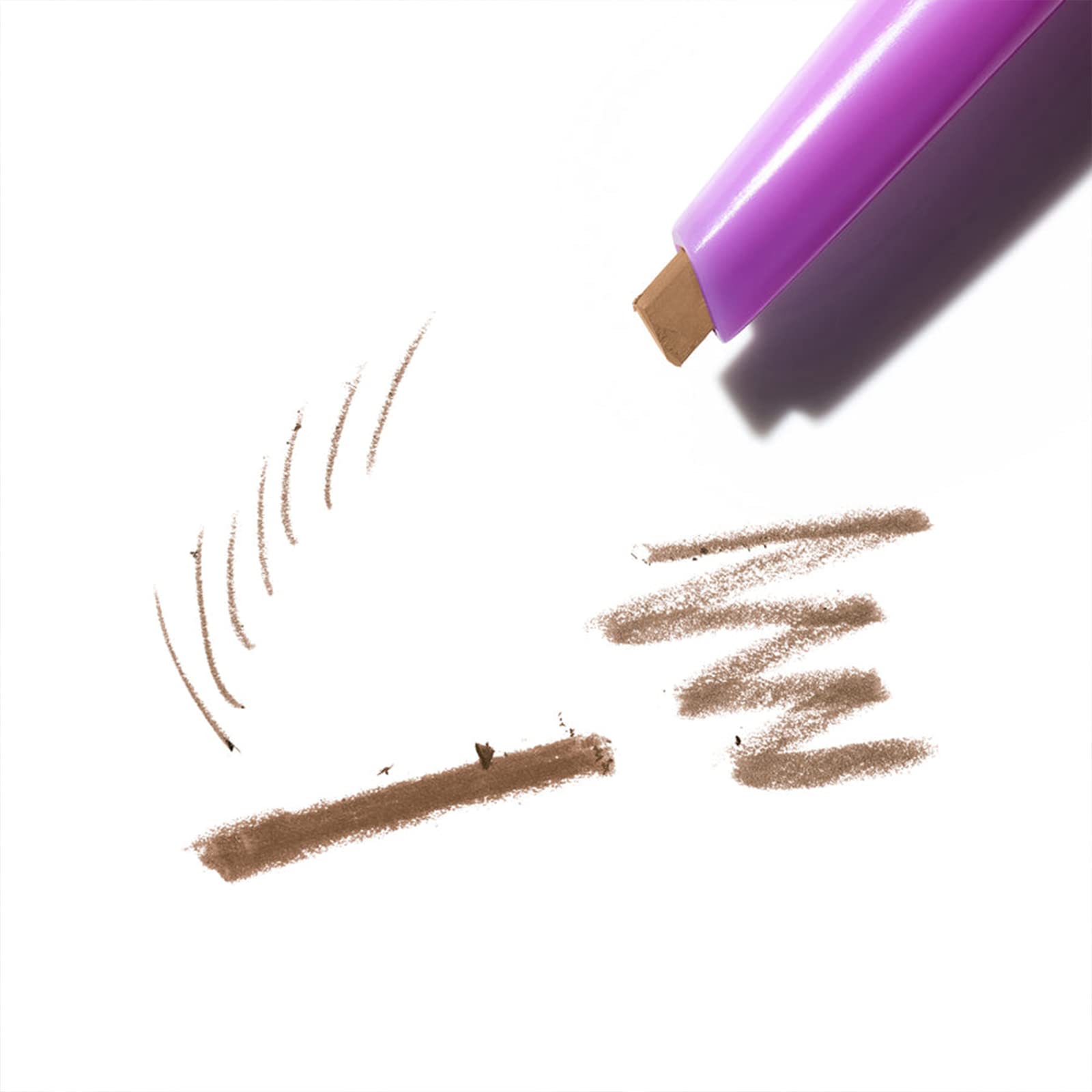 Kosas Brow Pop thin-side creates precise, feathered strokes for sculpted brows.