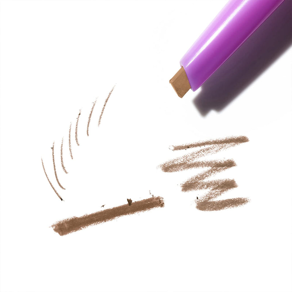 Kosas Brow Pop thin-side creates precise, feathered strokes for sculpted brows.