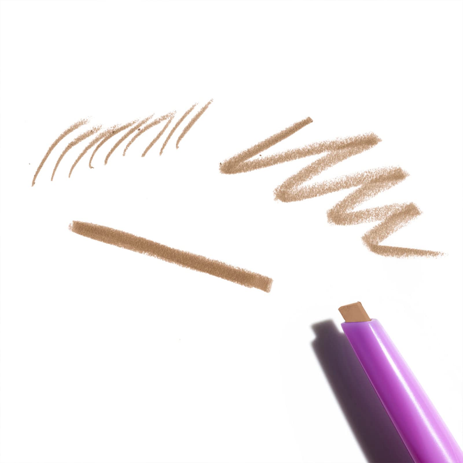Kosas Brow Pop thin-side strokes provide precise, feathered definition.