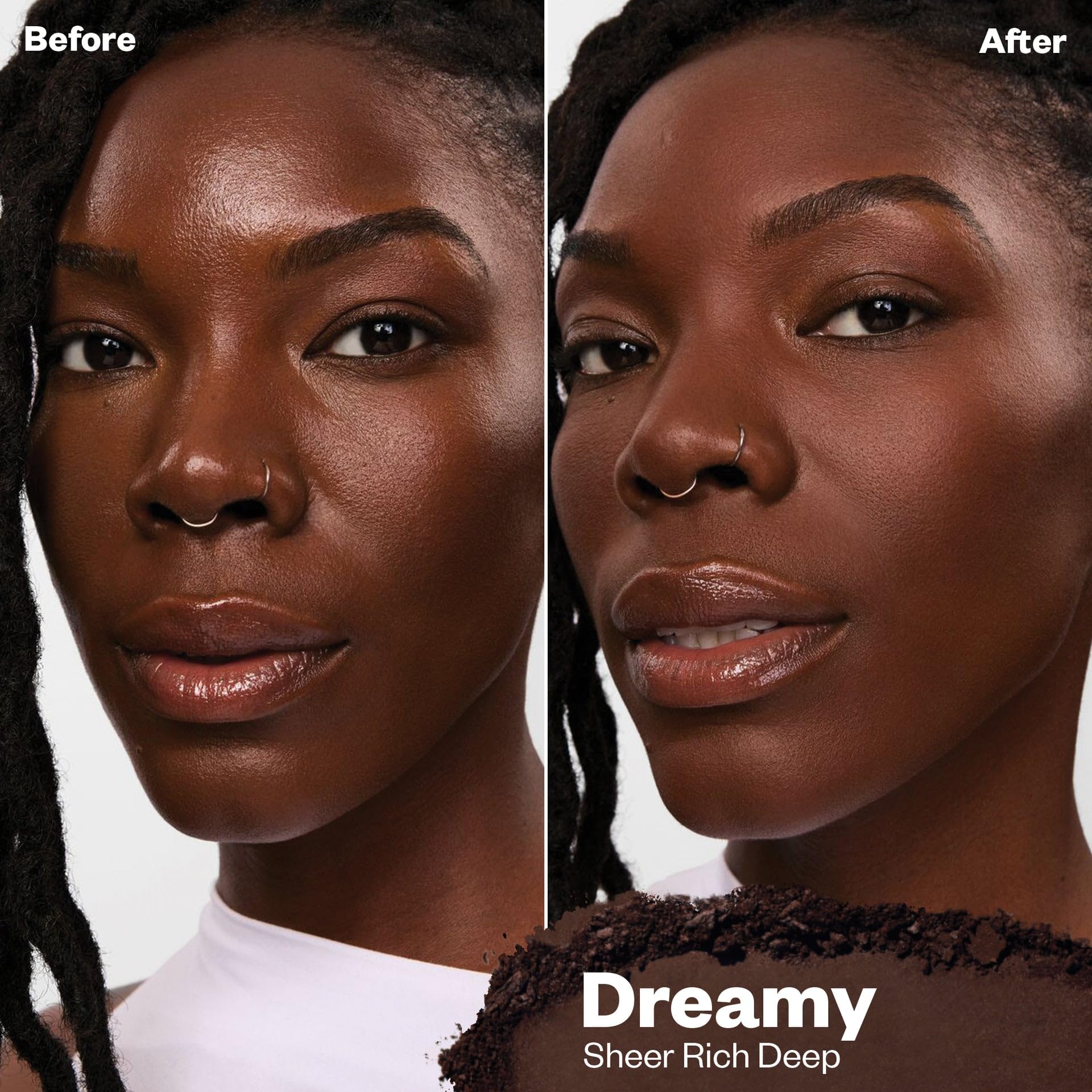 Kosas Cloud Set airy texture application image highlighting lightweight feel and shine control