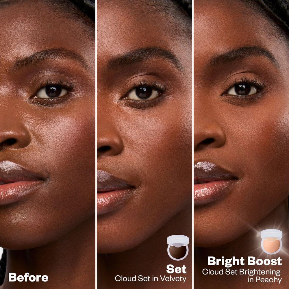 Kosas Cloud Set compact open demonstrates translucent application on skin.