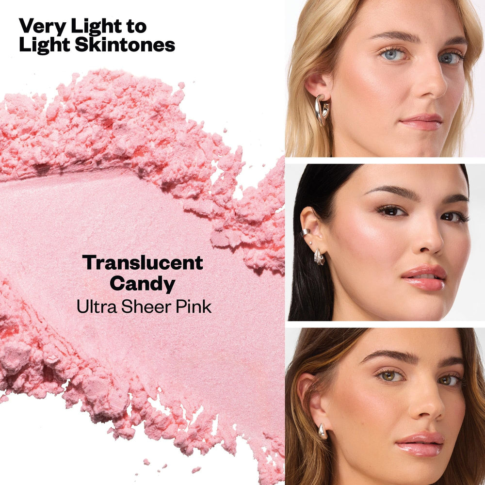 Kosas Cloud Set Translucent Candy swatch for near invisible coverage