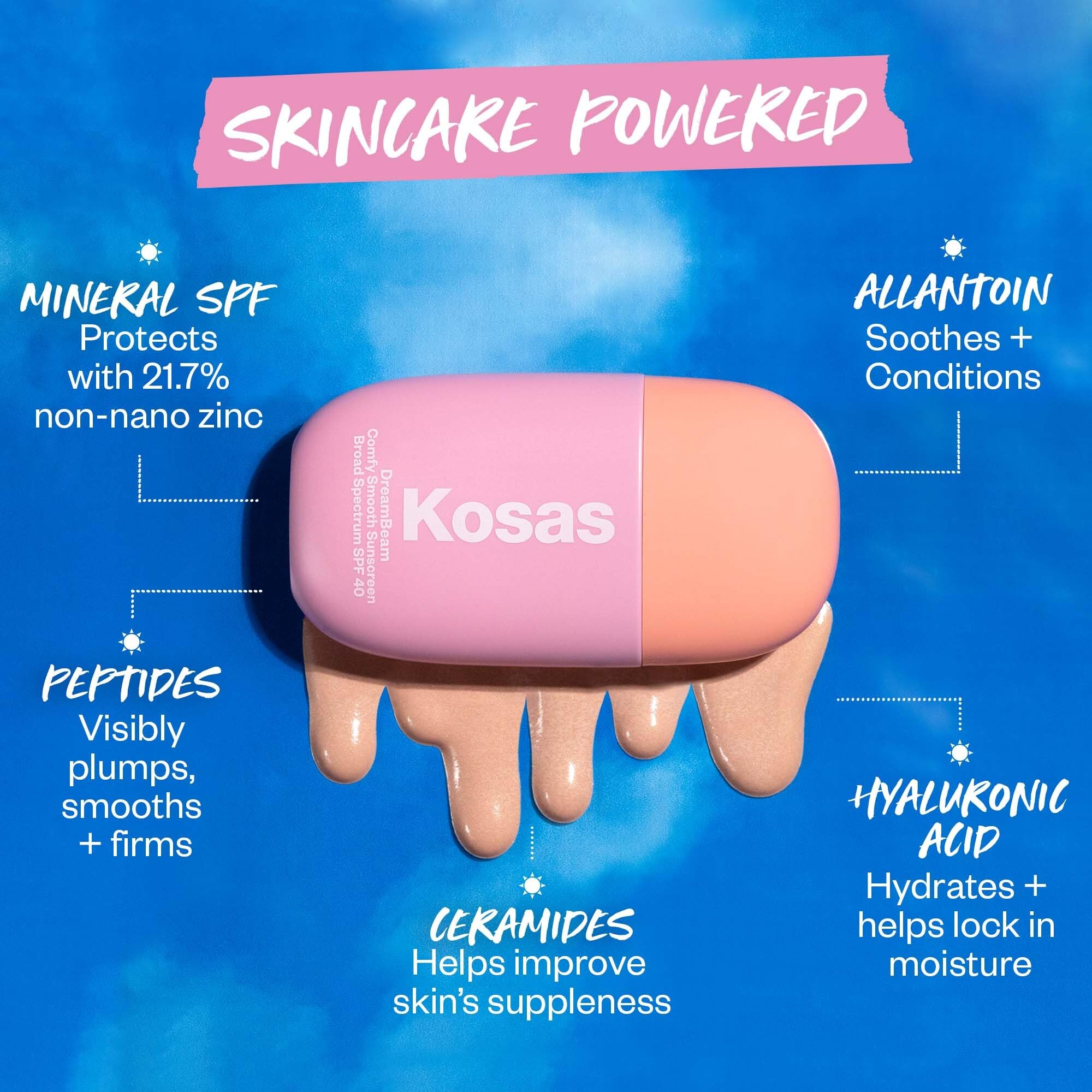 Kosas DreamBeam fragrance-free formula for sensitive skin