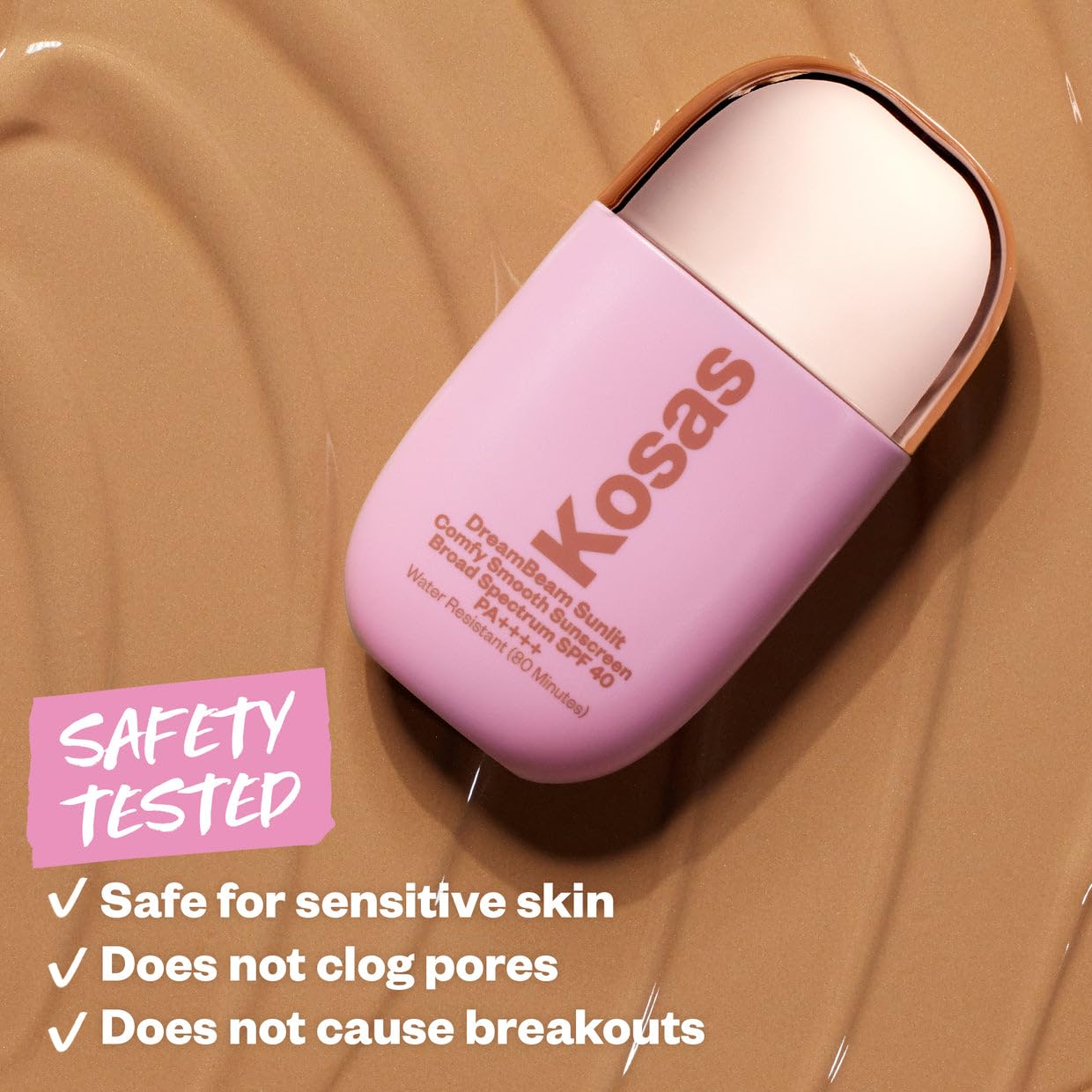 Kosas DreamBeam close-up of hyaluronic acid hydration