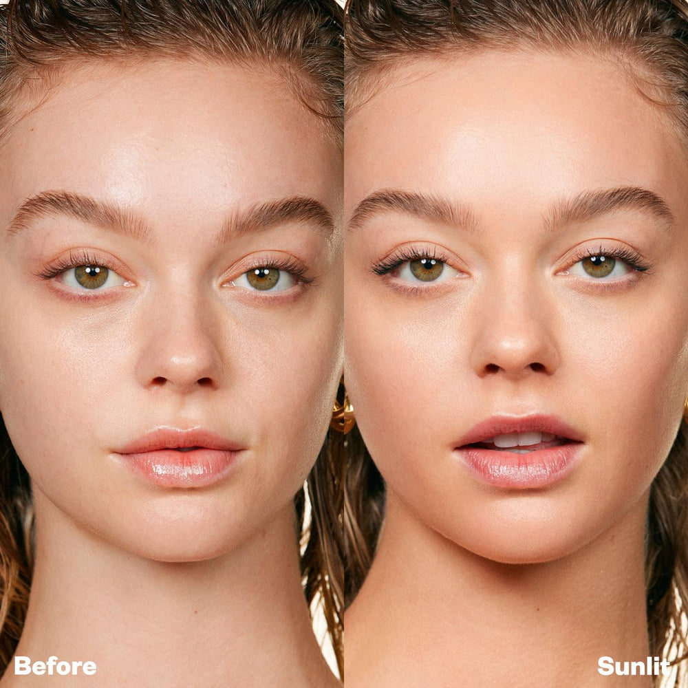 Kosas DreamBeam applied to the face creates a smooth base