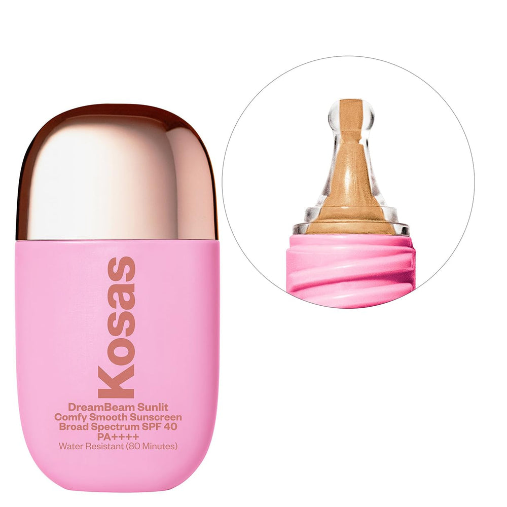 Kosas DreamBeam texture swirl demonstrates lightweight base