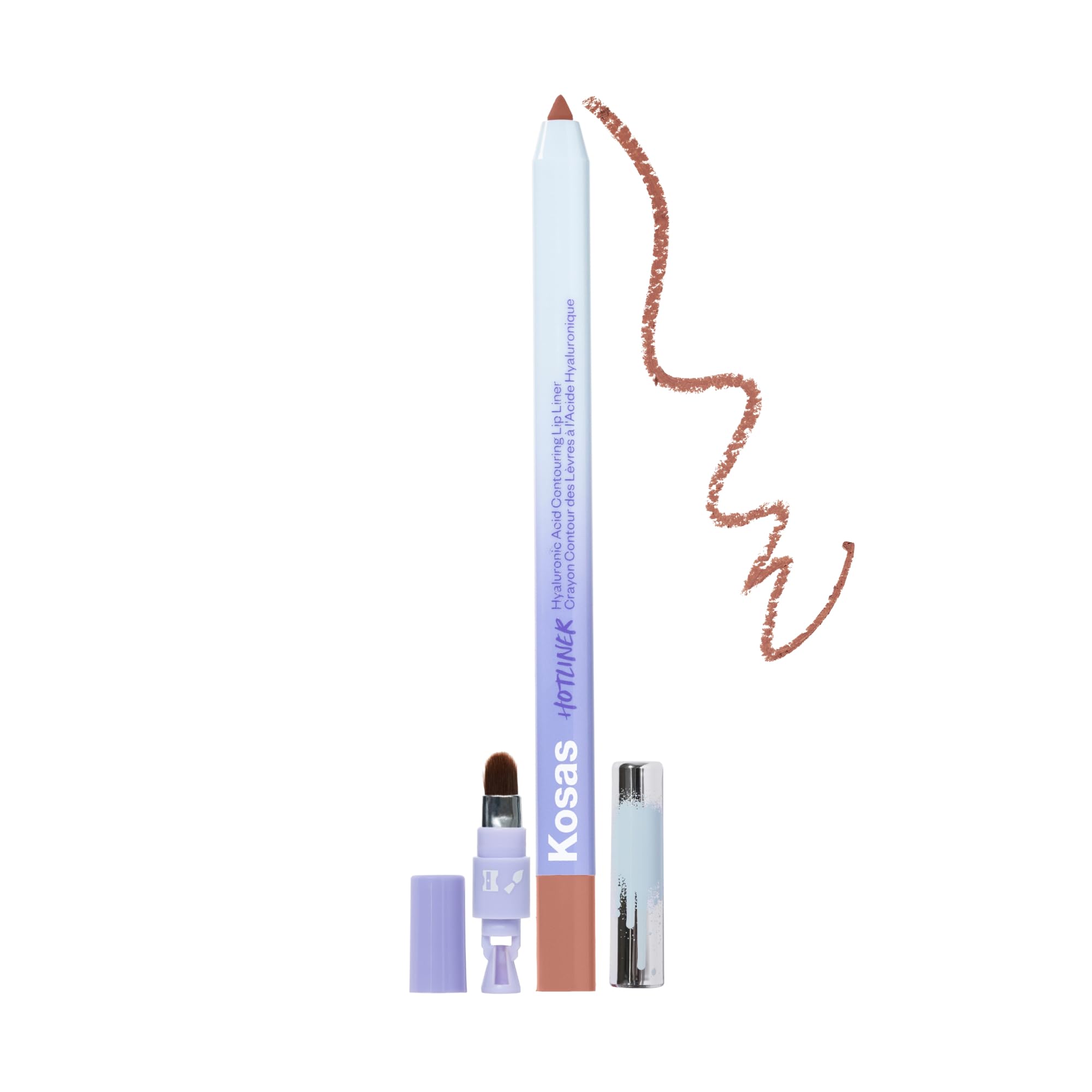Kosas Hotliner built-in sharpener highlights precise lip definition and on-the-go maintenance.