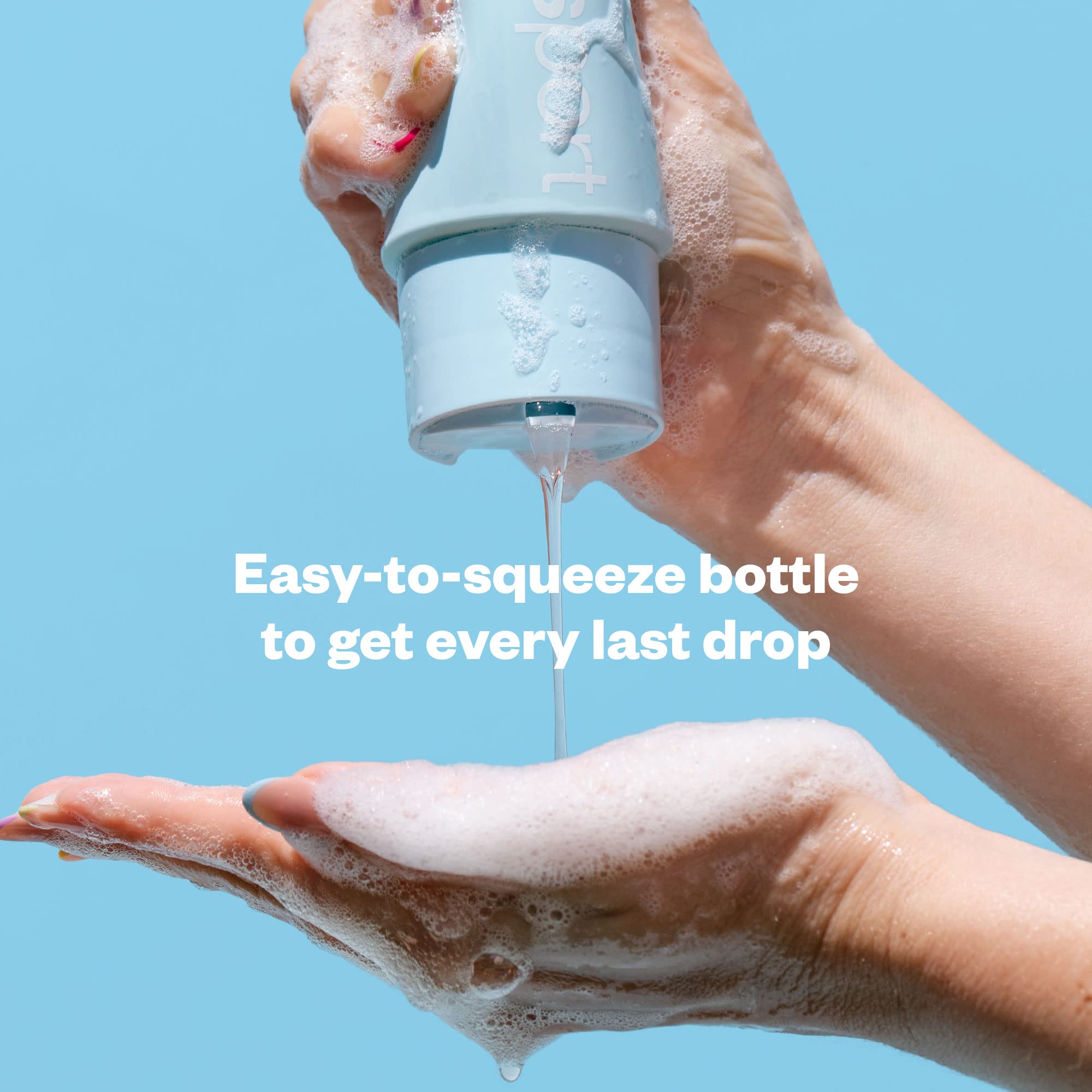 Kosas Kosasport Good Body Skin wash rich lather spreading during shower.