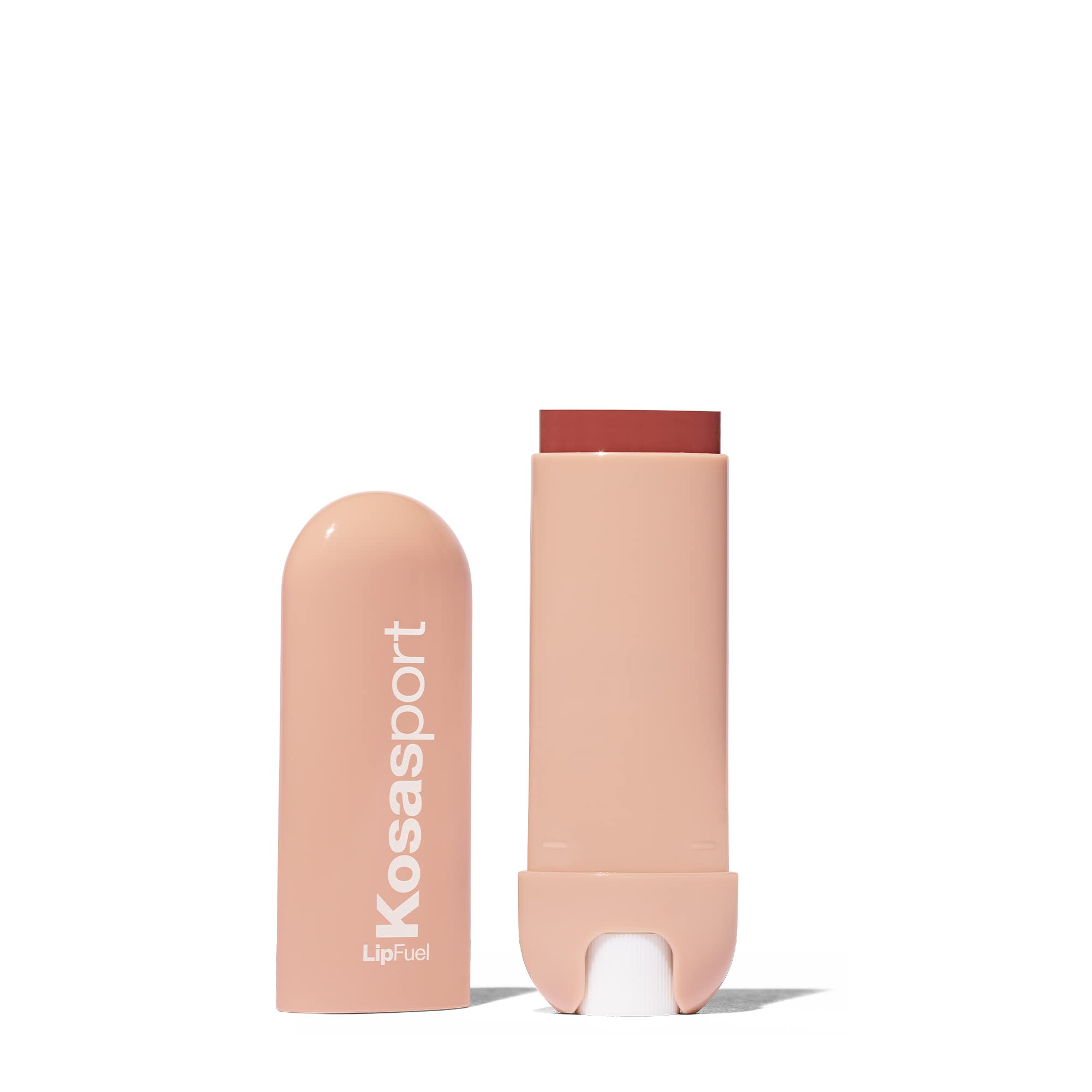 Kosas Lipfuel Hyaluronic Active Sport Lip Balm outer packaging with clean label and cruelty-free badge.
