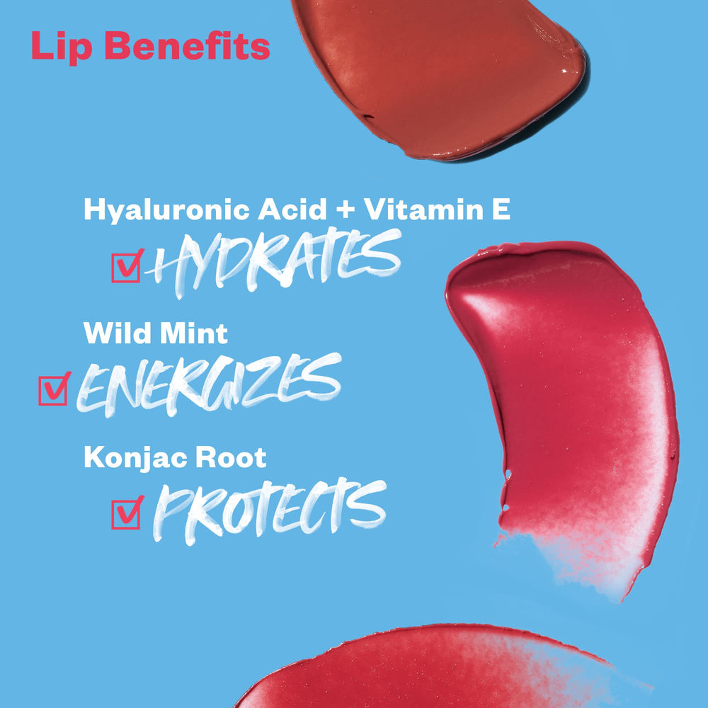 Kosas Lipfuel Hyaluronic balm close-up showing nourishing texture.