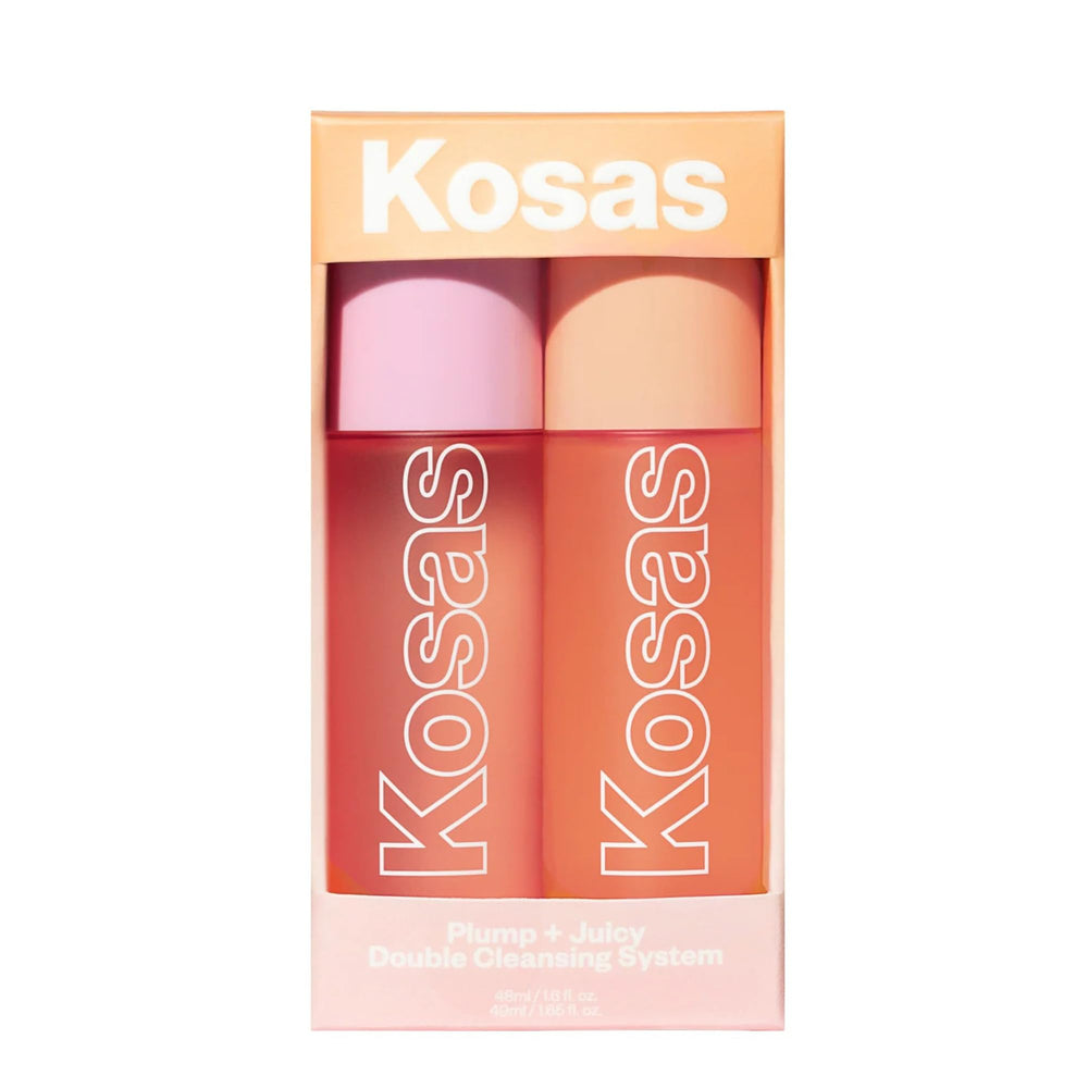 Kosas Mini Plump + Juicy oil cleanser bottle for gentle makeup and SPF removal.