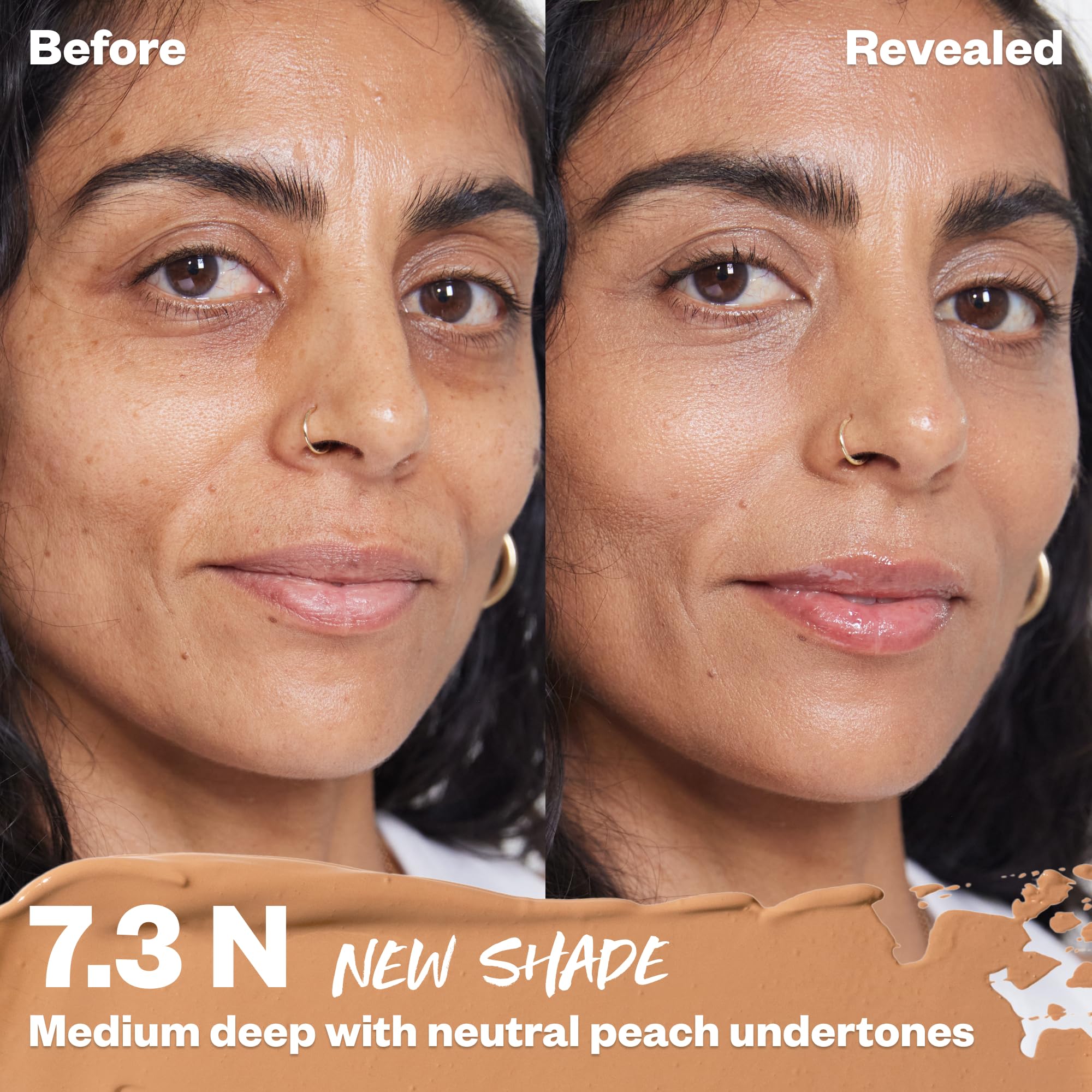 Kosas Revealer Concealer applicator in use, blending for natural-looking coverage.