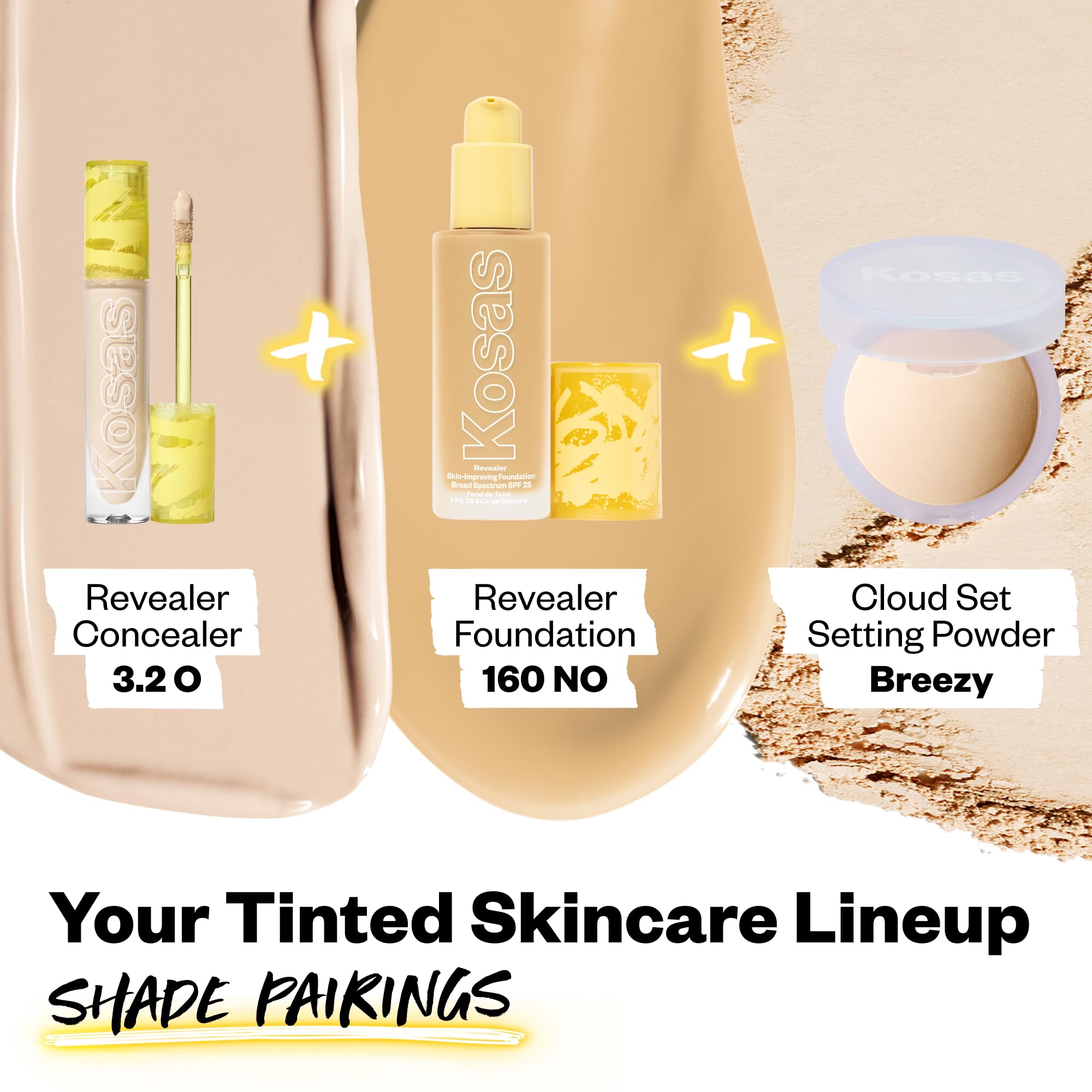 Kosas Revealer Concealer with caffeine and pink algae for revitalized skin.