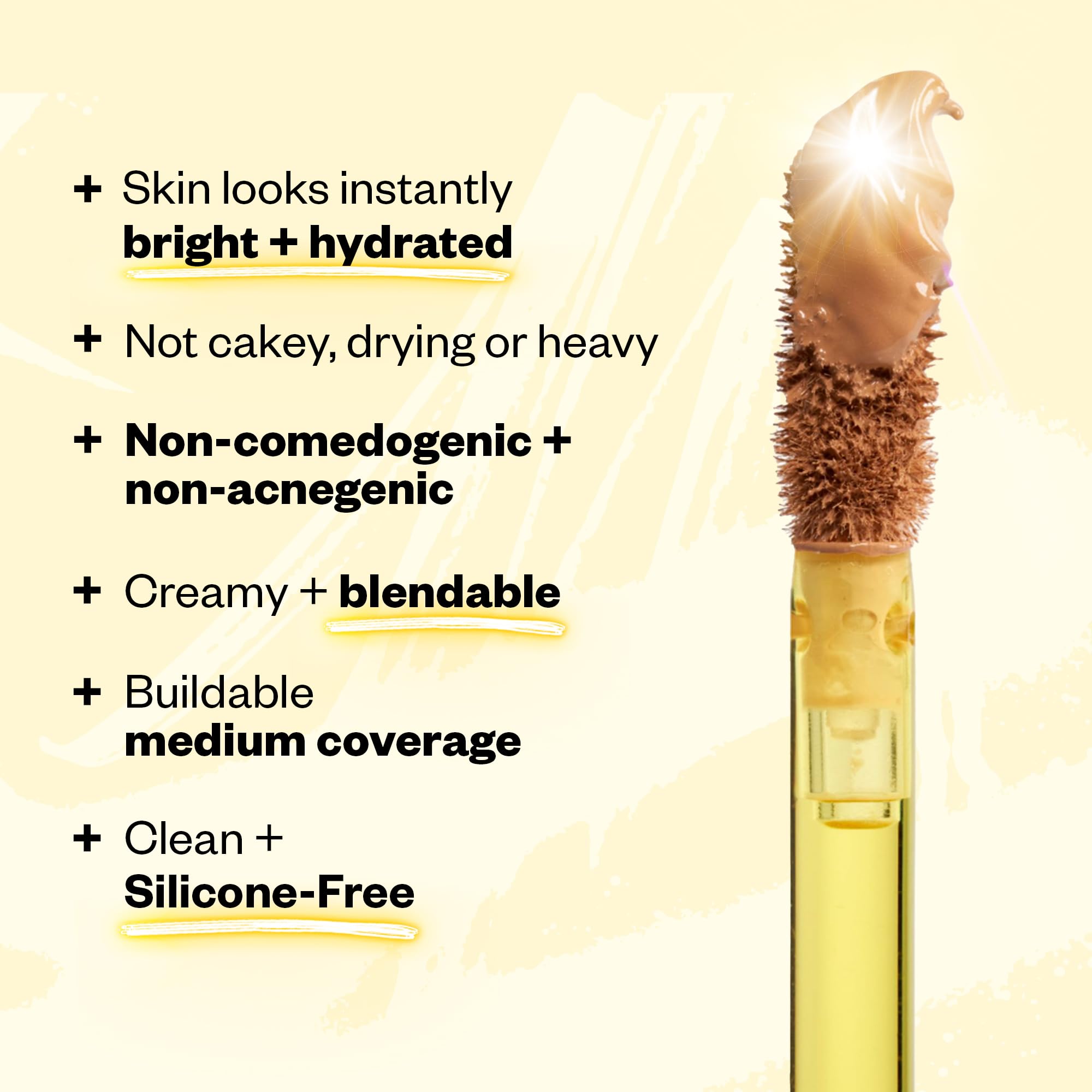 Kosas Revealer Concealer on spots shows lightweight, even coverage.