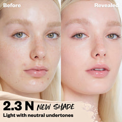 Kosas Revealer Concealer swatch on skin highlights hydration and smooth texture.