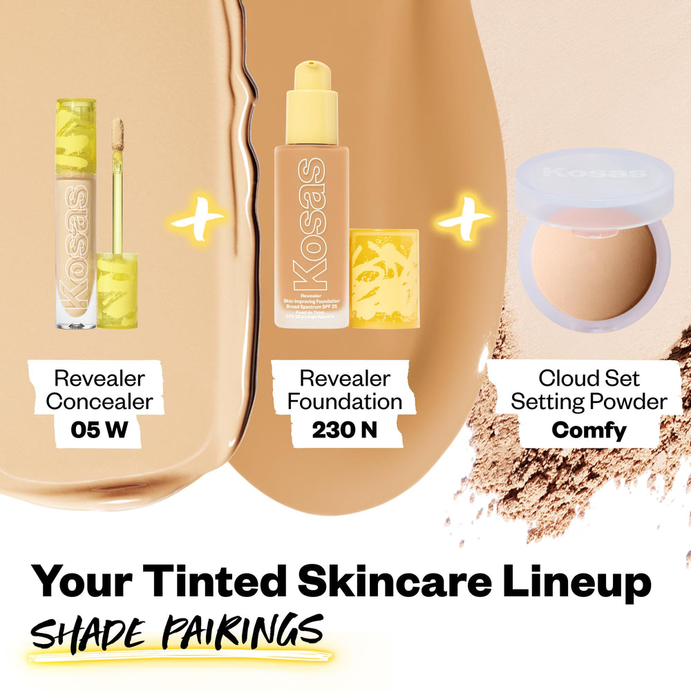 Kosas Revealer Concealer clean beauty and vegan commitment stated.