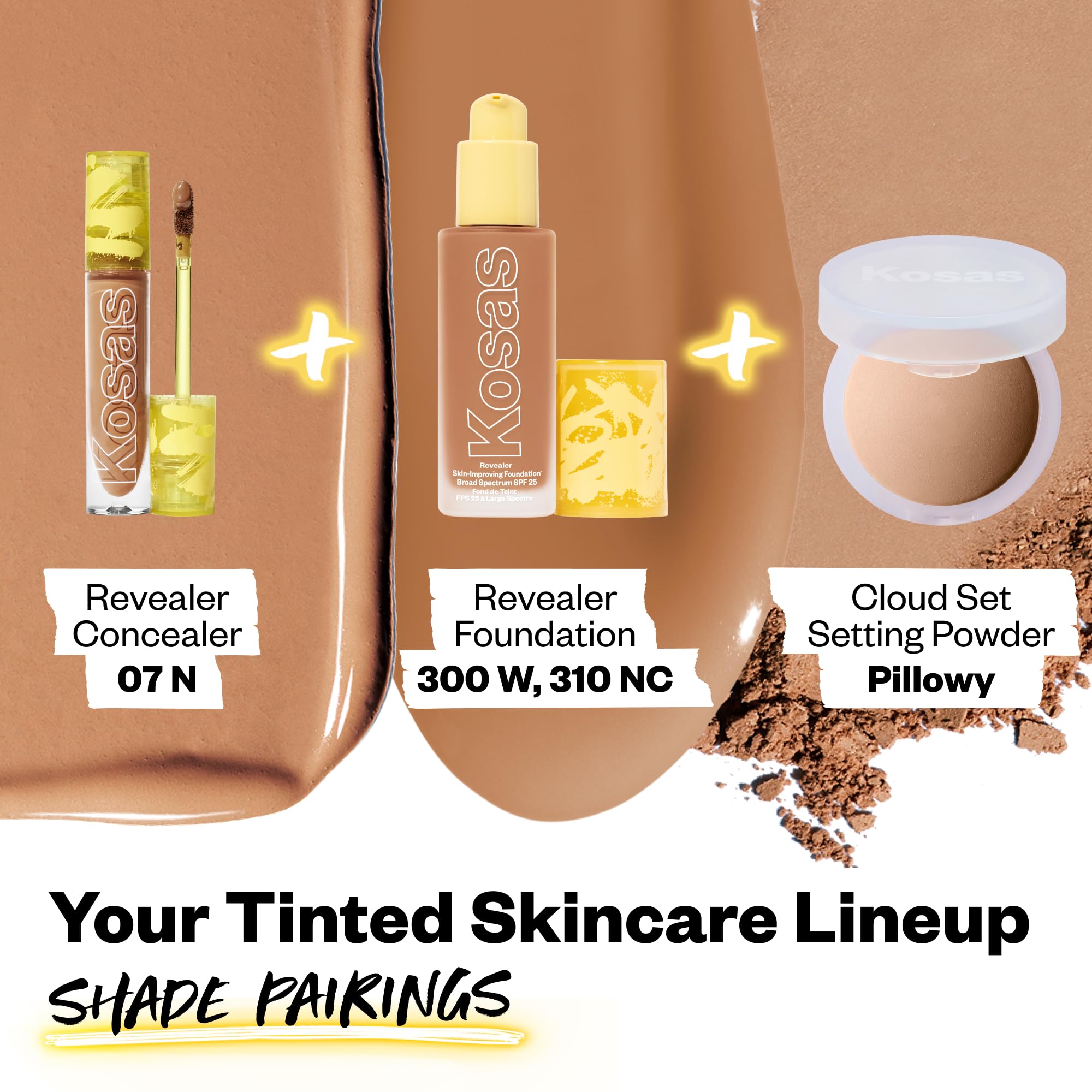 Kosas Revealer Concealer tone 07 N swatch on mid-tone skin.