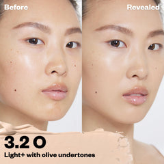 Kosas Revealer Concealer tube with swatch demonstrating medium coverage and creamy texture.