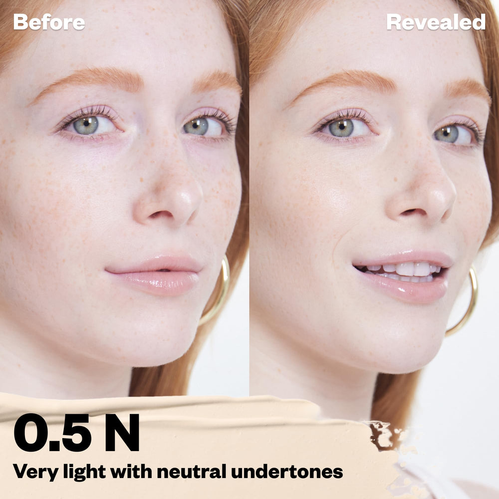 Kosas Revealer Concealer under-eye application shows smooth blending.
