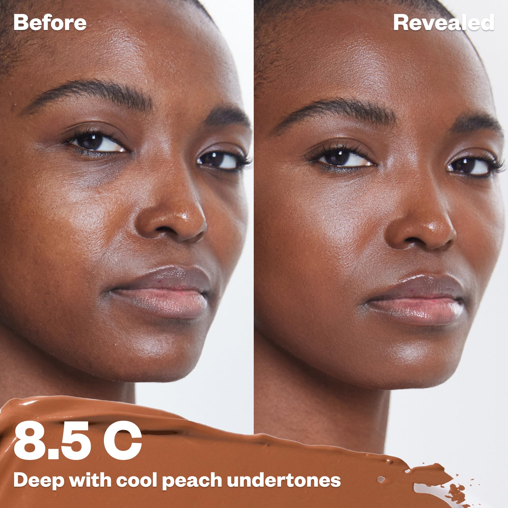 Kosas Revealer under-eye application demonstrates natural, medium coverage