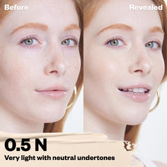 Kosas Revealer Concealer under-eye application shows smooth blending.