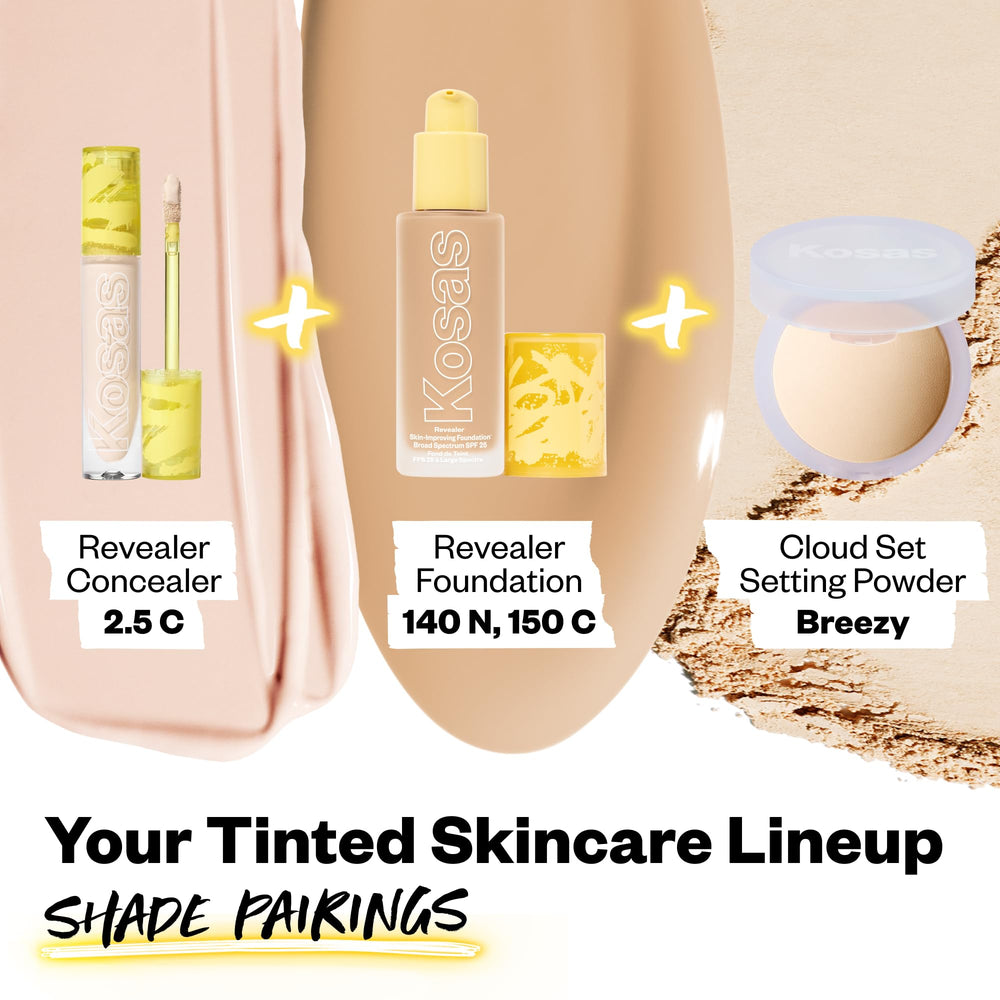 Kosas Revealer Concealer demonstrates coverage around the under-eye area.