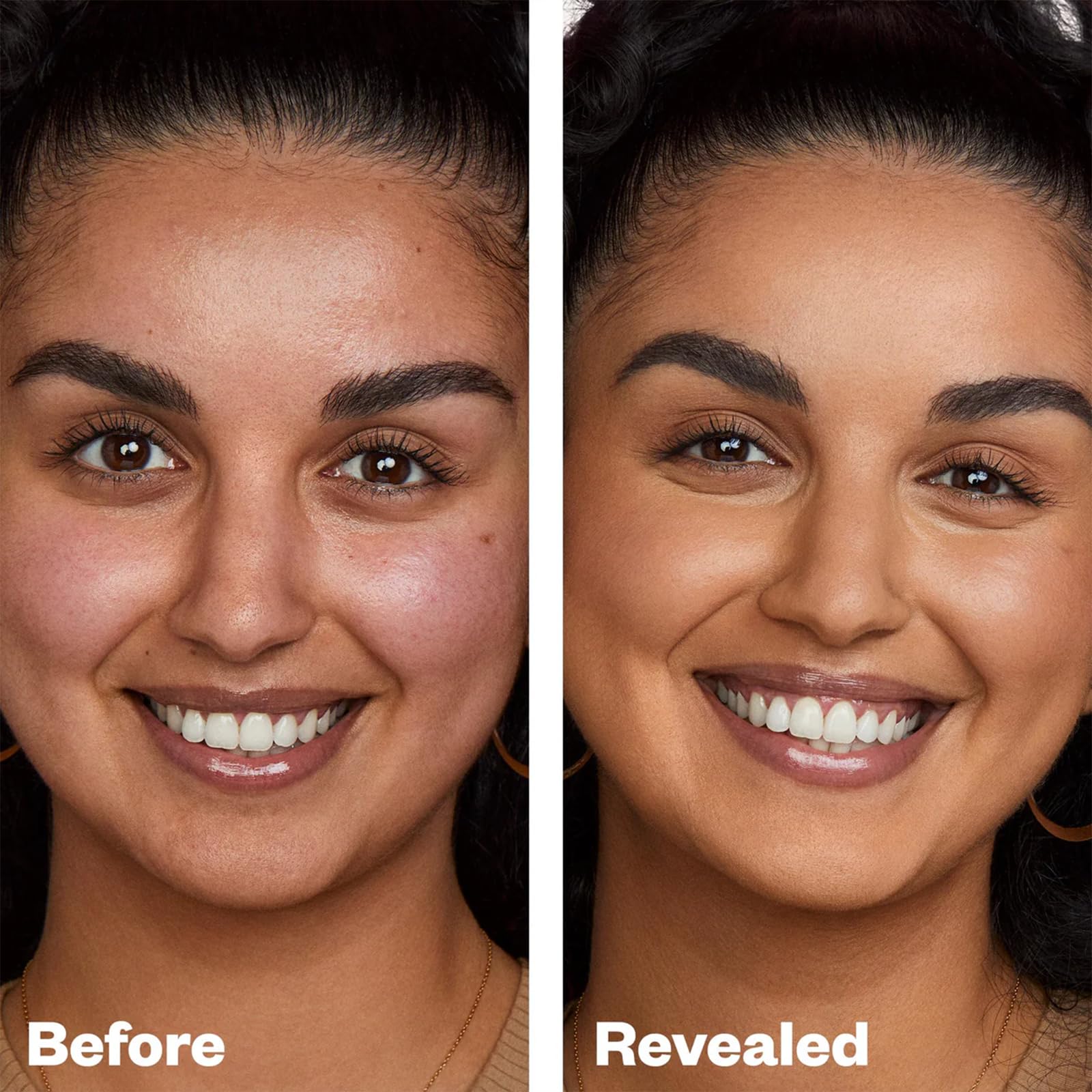 Close-up texture of Revealer foundation for a smooth finish