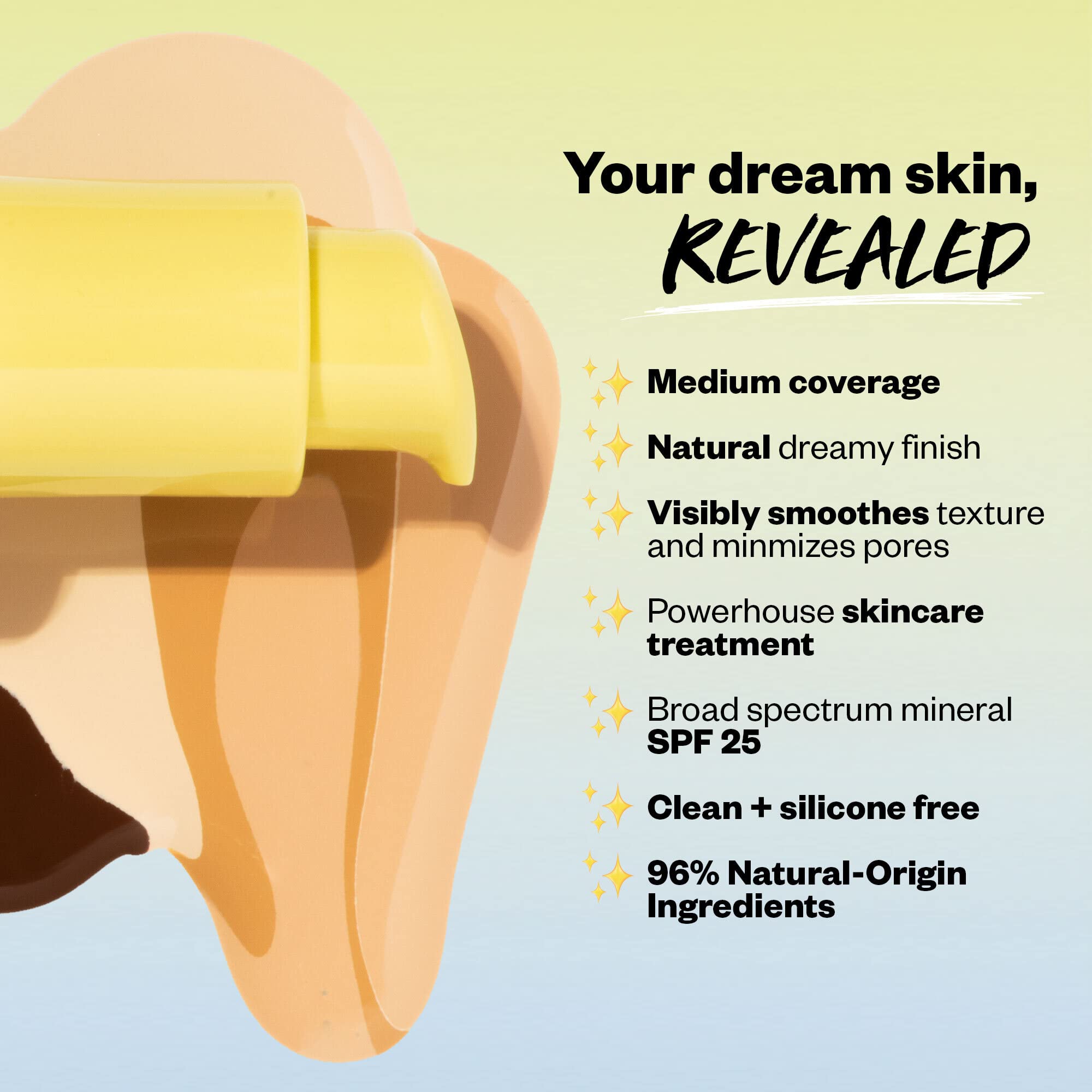 Kosas Revealer natural finish texture highlights breathable wear