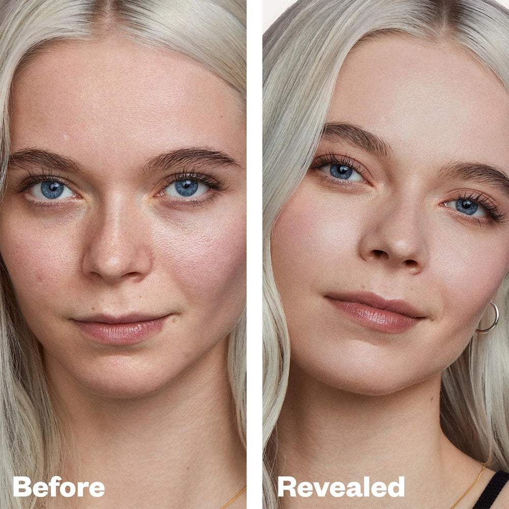Kosas Revealer texture closeup highlighting smoothing and breathable skin feel.