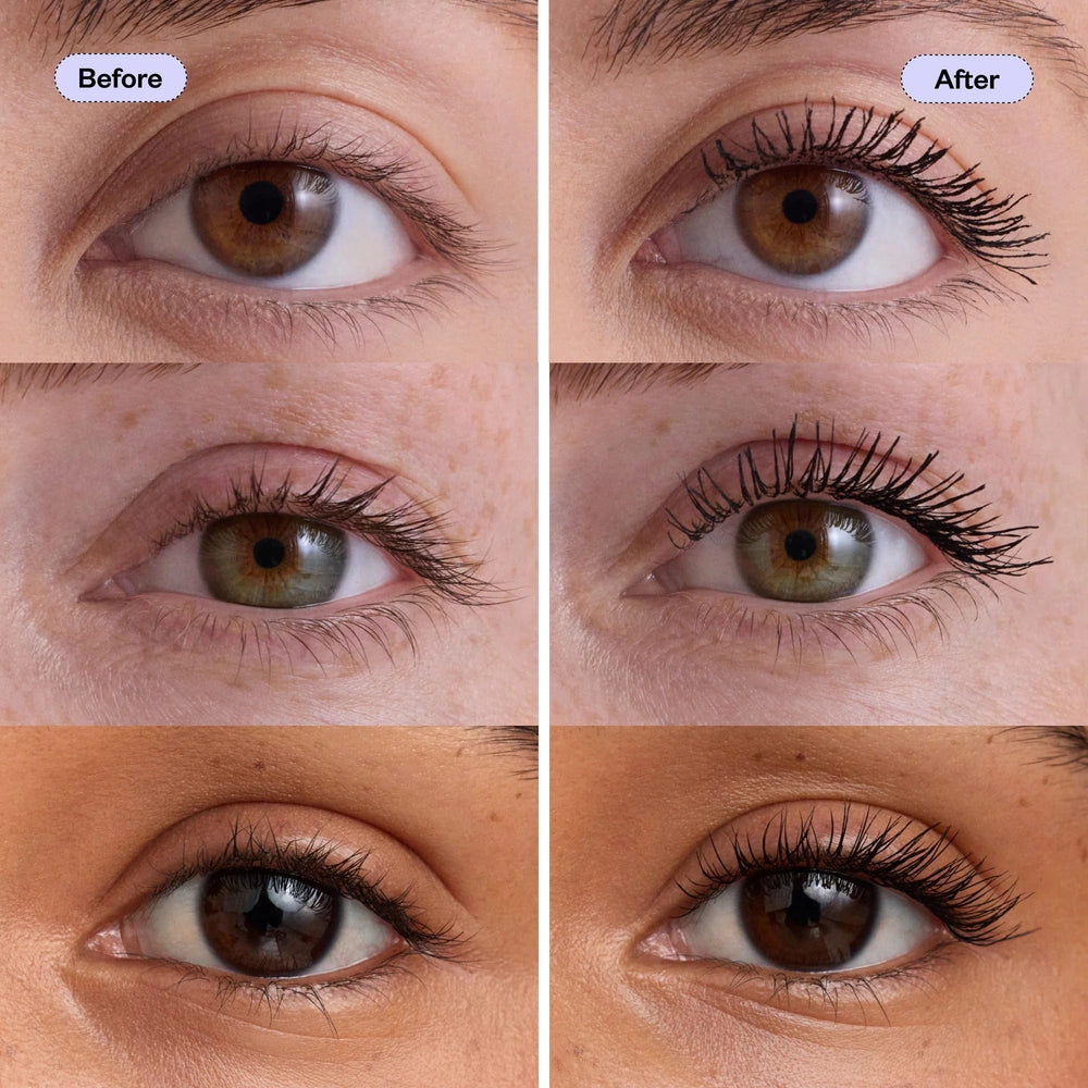 Kosas Soulgazer curvilinear brush close-up for even lift and separation