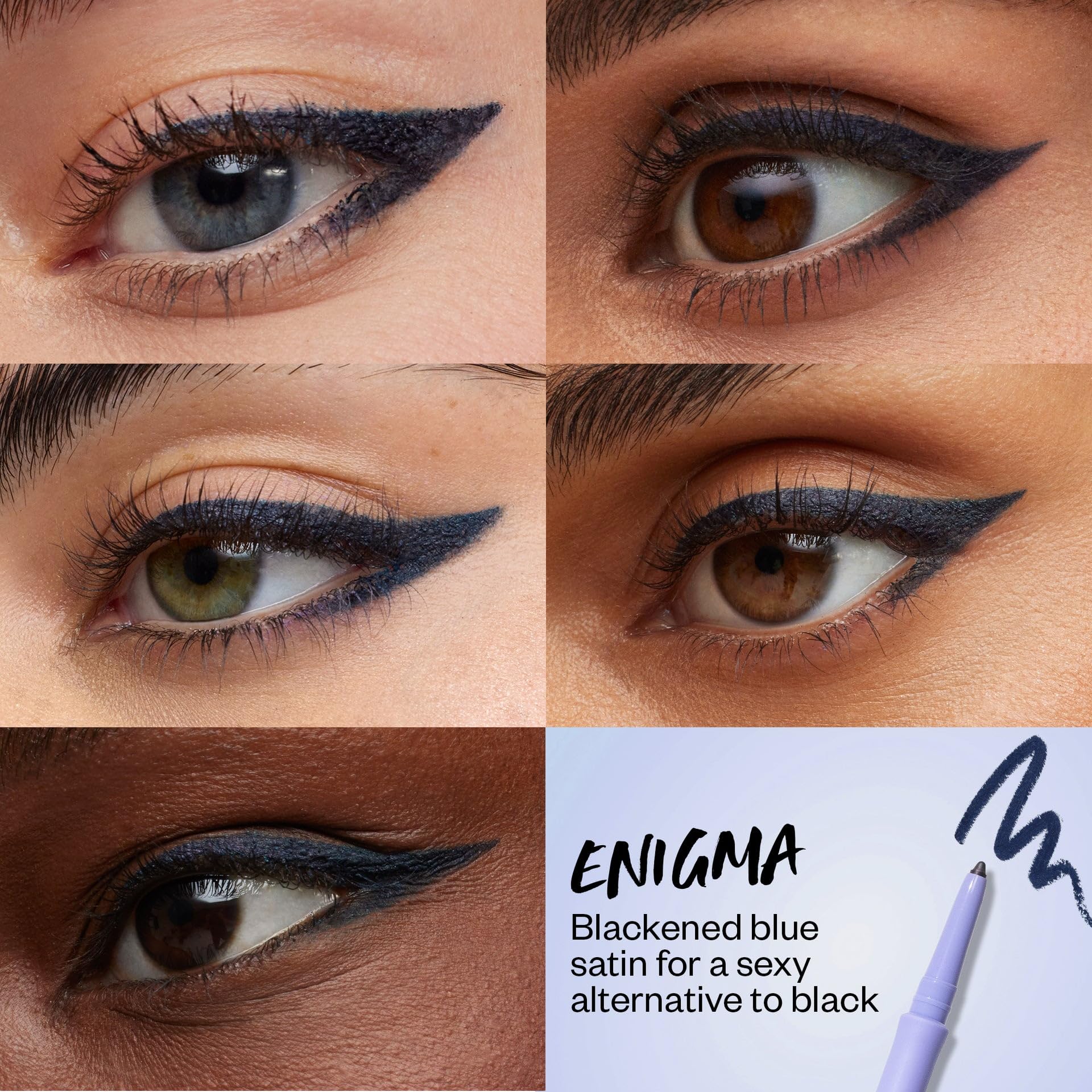 Built-in sharpener and smudger on Kosas Enigma for versatile looks.