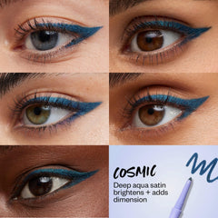 Kosas Soulgazer Gel Eyeliner Cosmic built-in sharpener keeps tips precise.