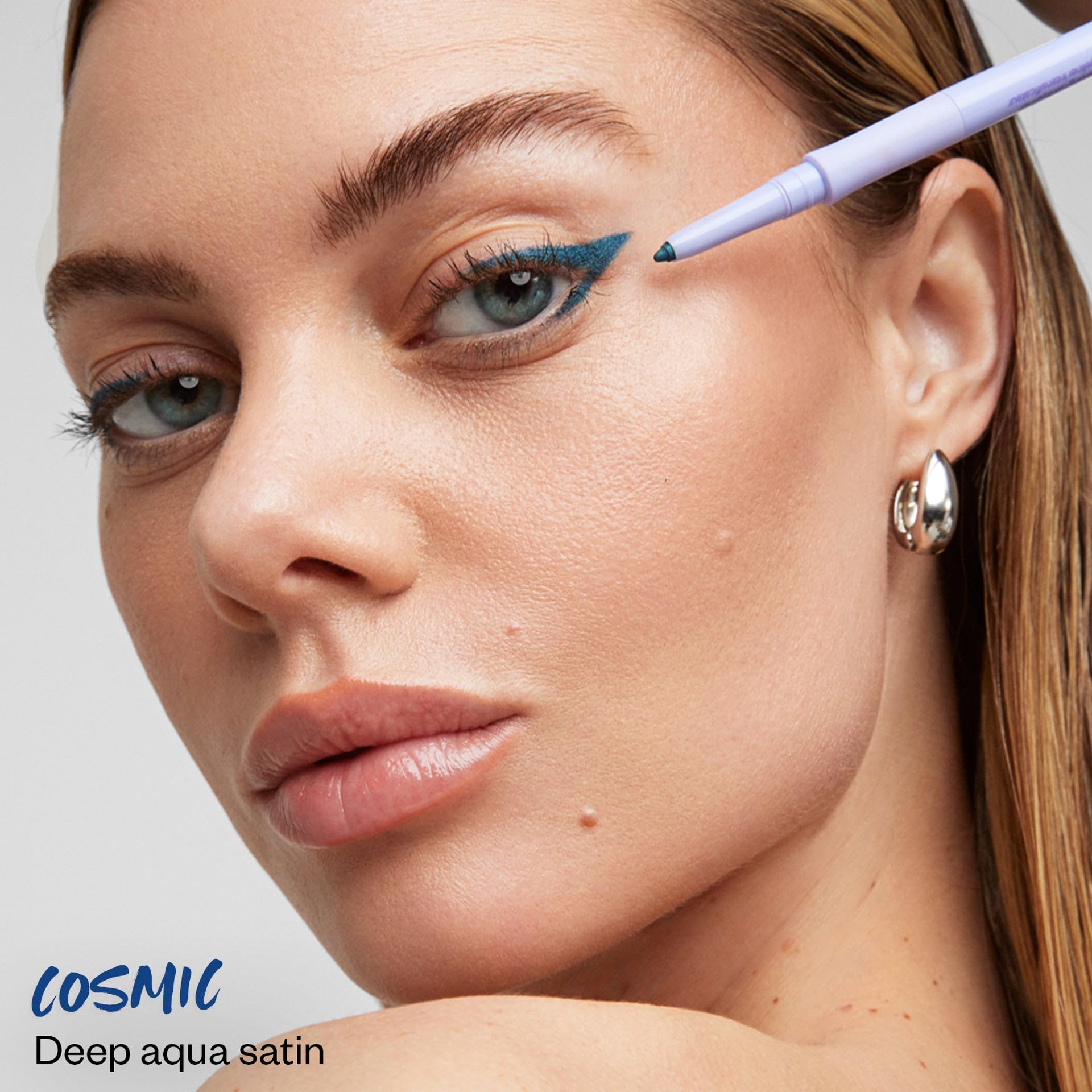 Kosas Soulgazer Gel Eyeliner Cosmic Hyaluronic glide delivers smooth, hydrated application.