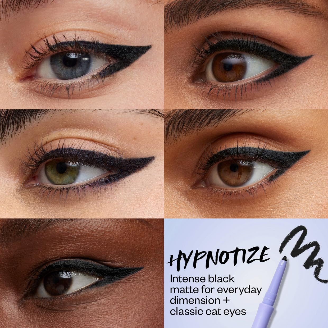 Kosas Soulgazer gel eyeliner waterproof test showing durable definition.